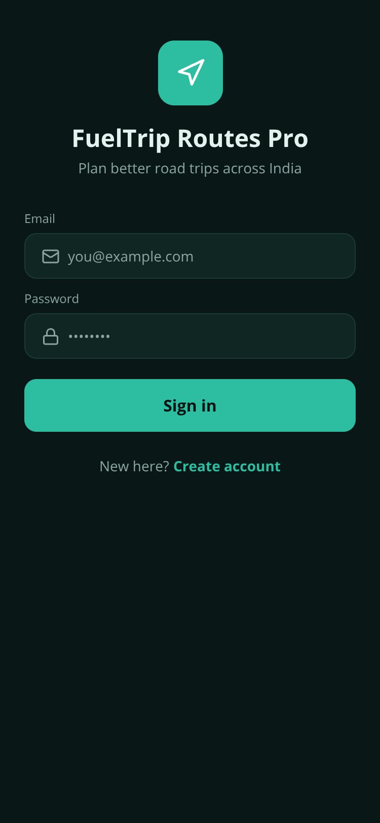 FuelTrip Routes Pro screen 2