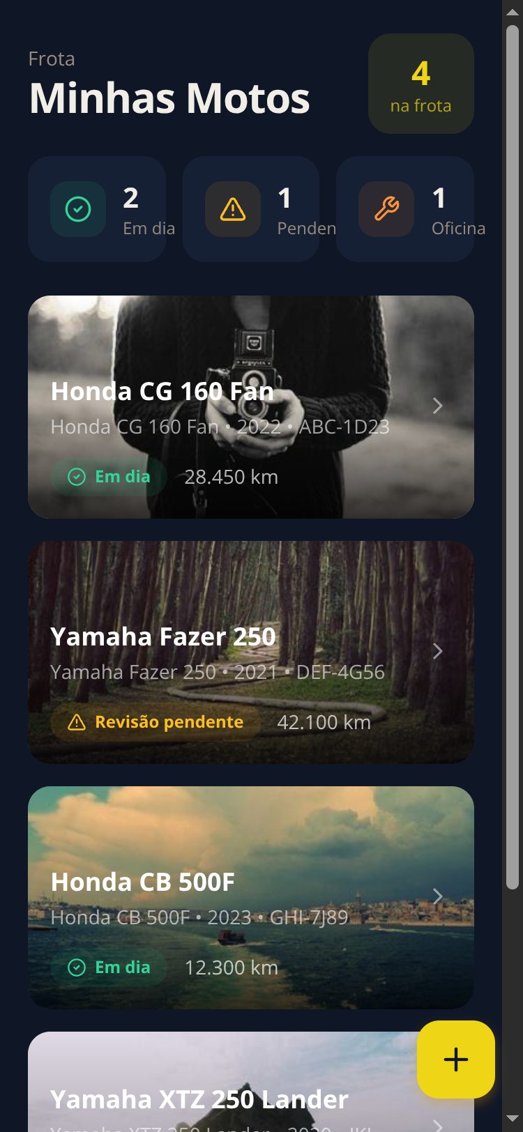MotoFrota screen 5