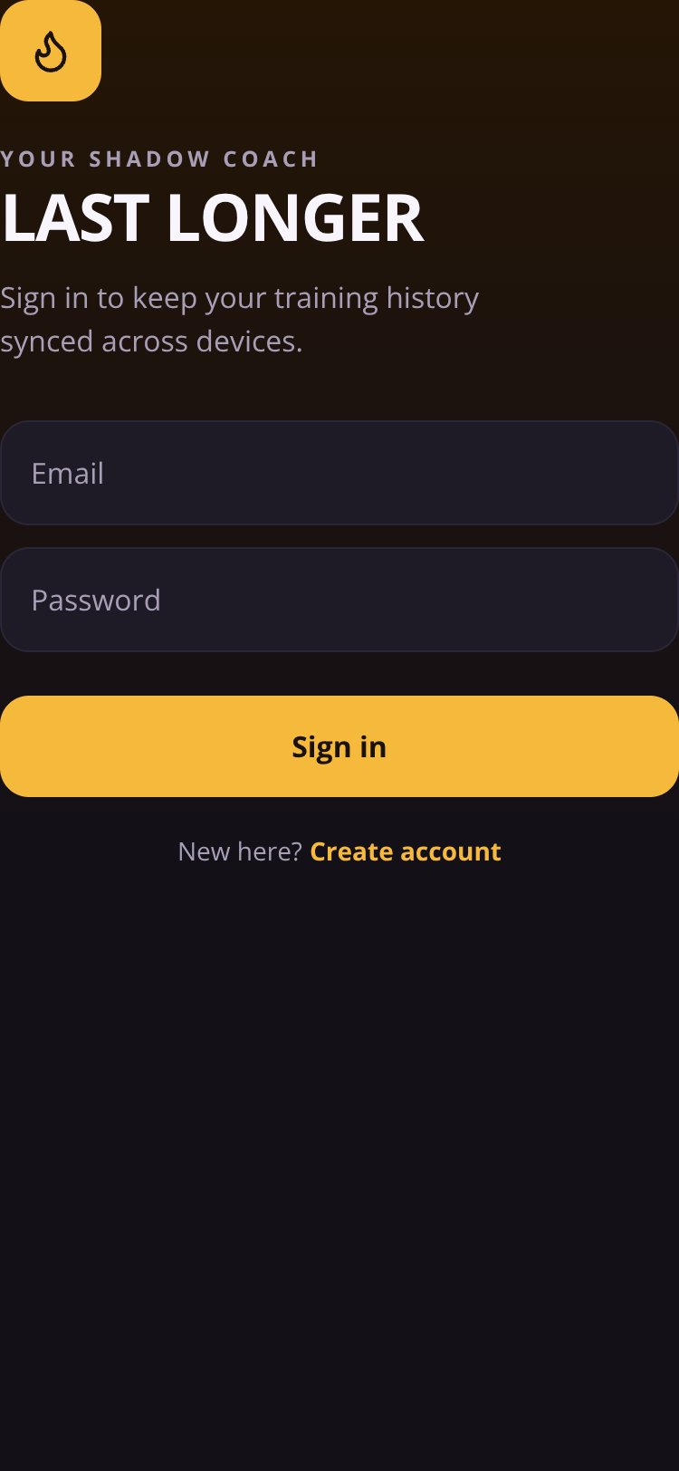 LAST LONGER screen 1