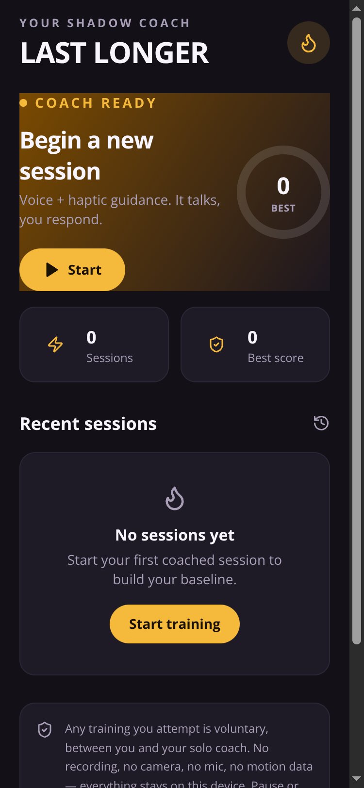 LAST LONGER screen 3