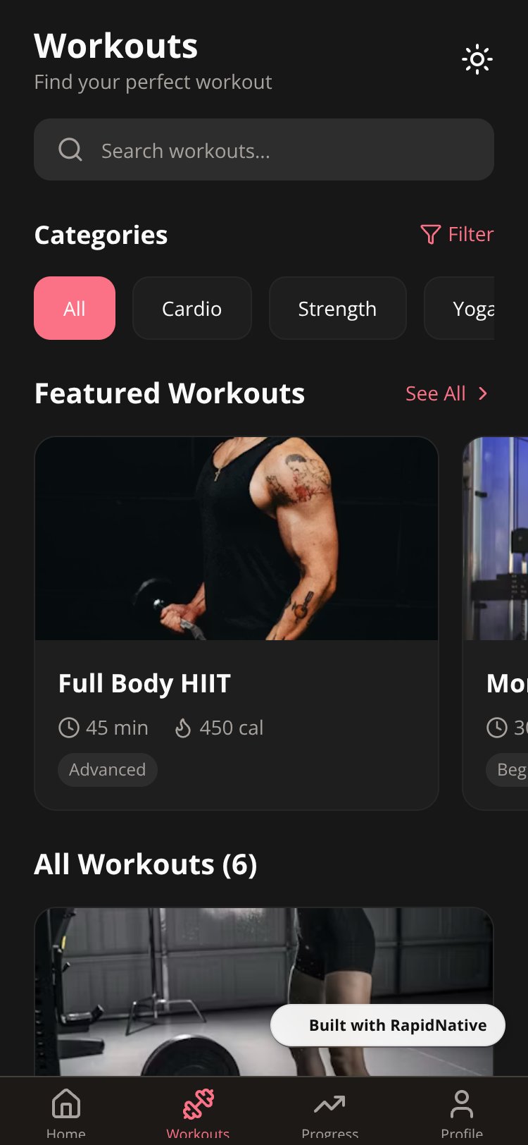 FitPulse screen 2