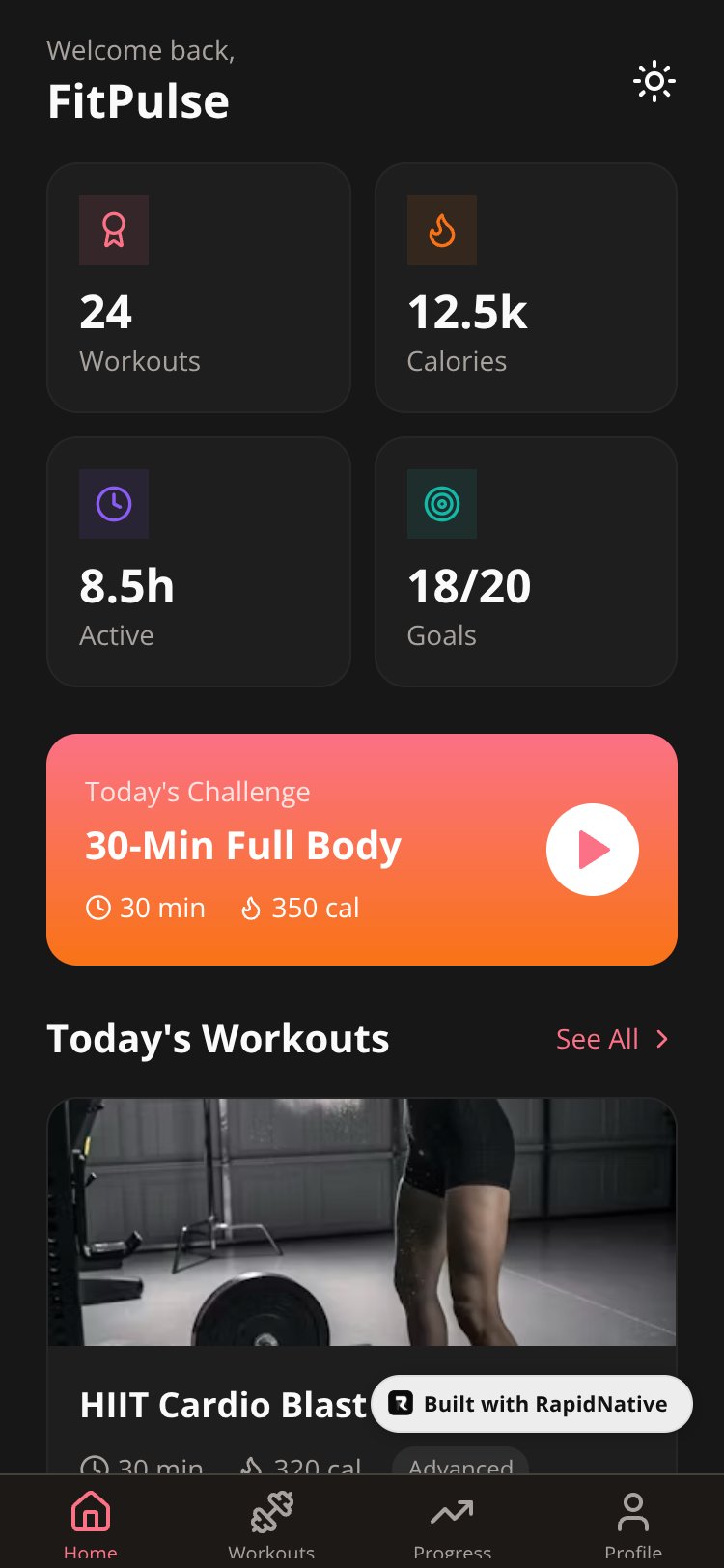 FitPulse screen 4