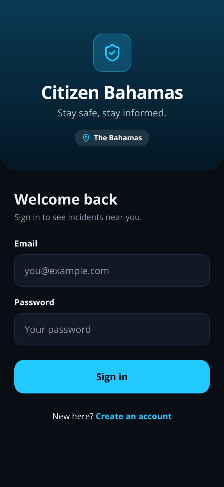 Citizen Bahamas screen 1