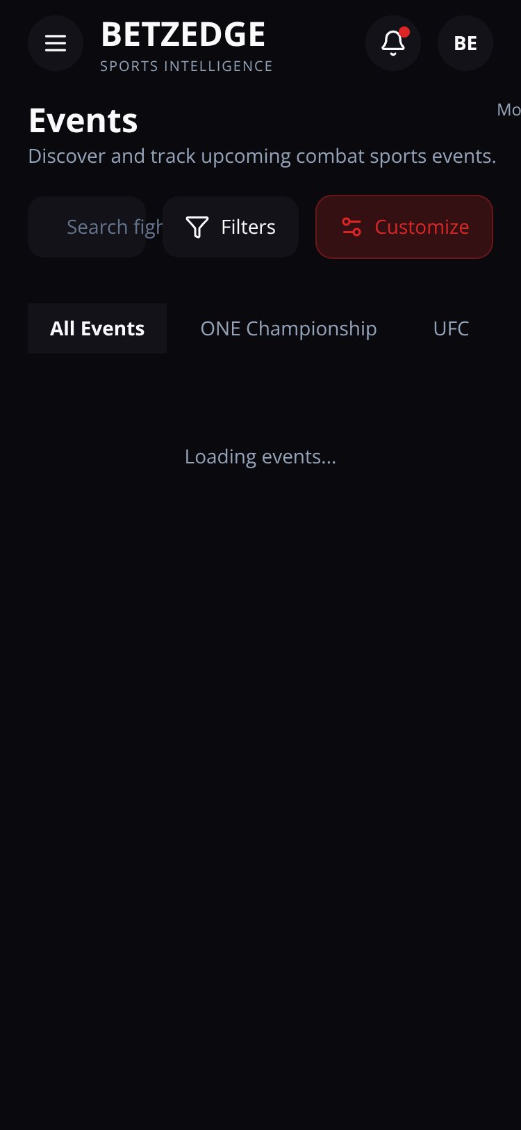 BETZEDGE screen 1