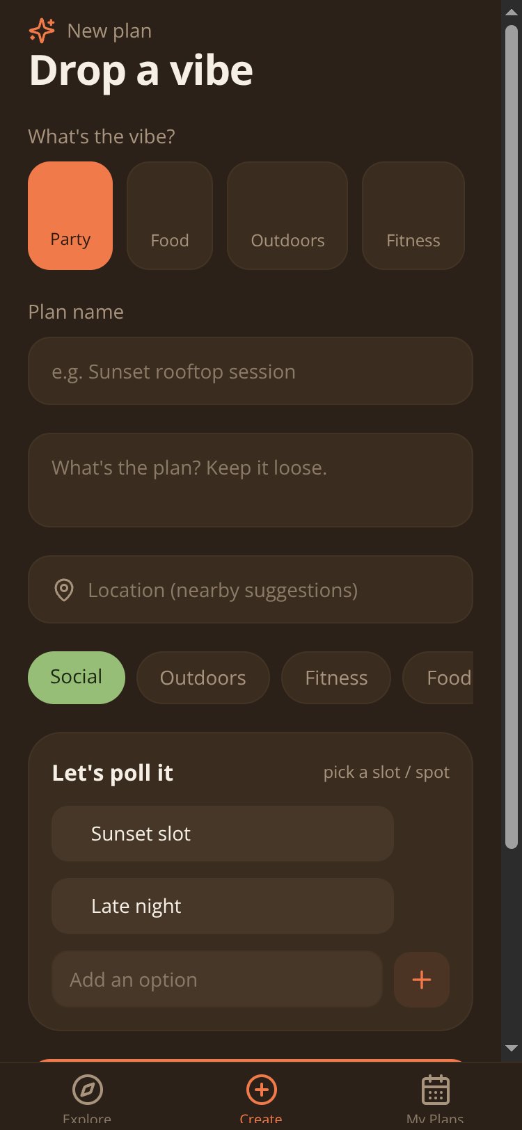 Group Plans screen 5