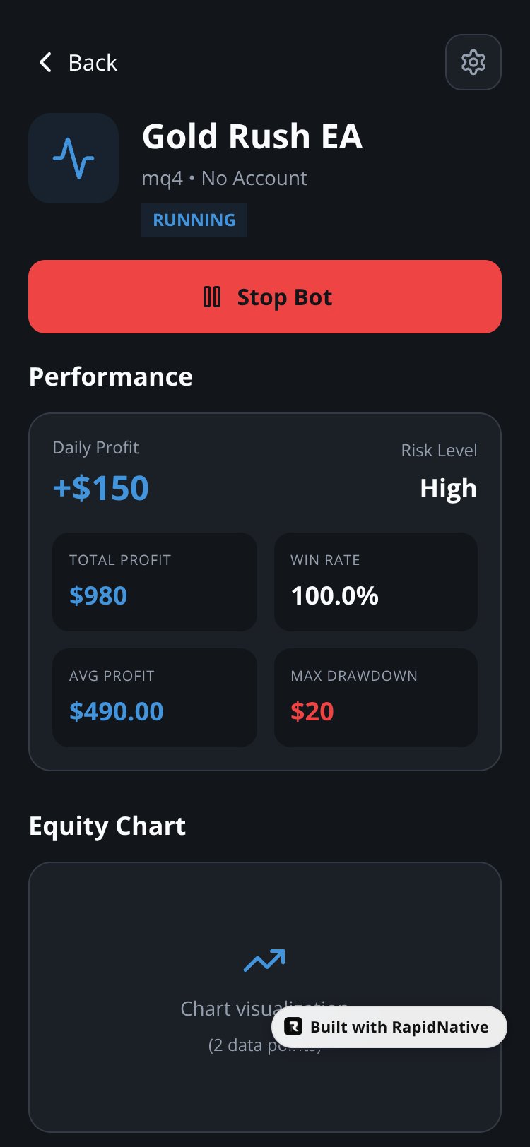 TradeBot Manager screen 4