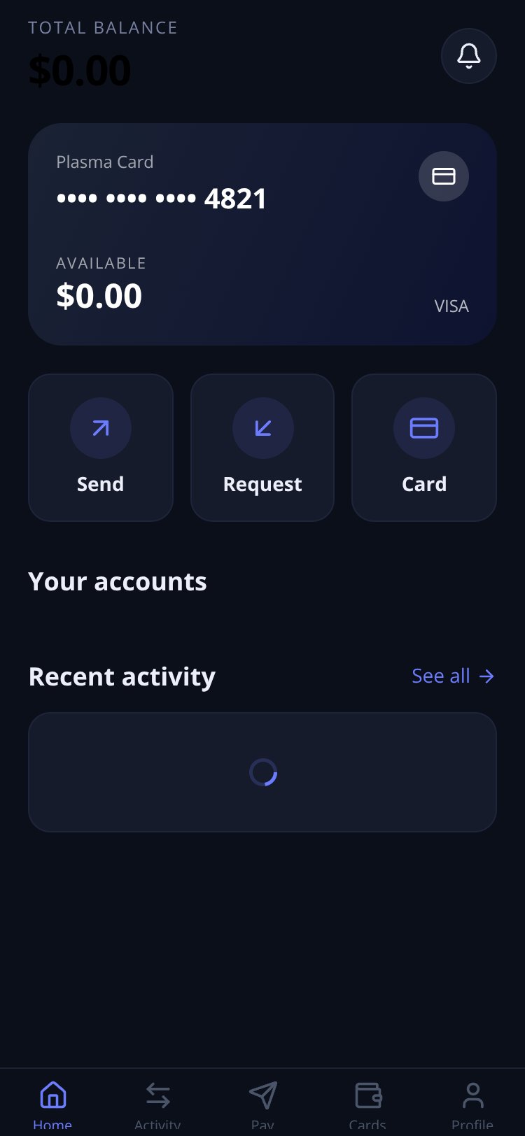 Plasma Wallet screen 2