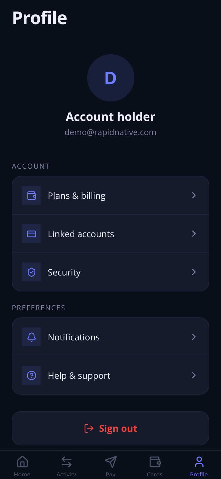 Plasma Wallet screen 5