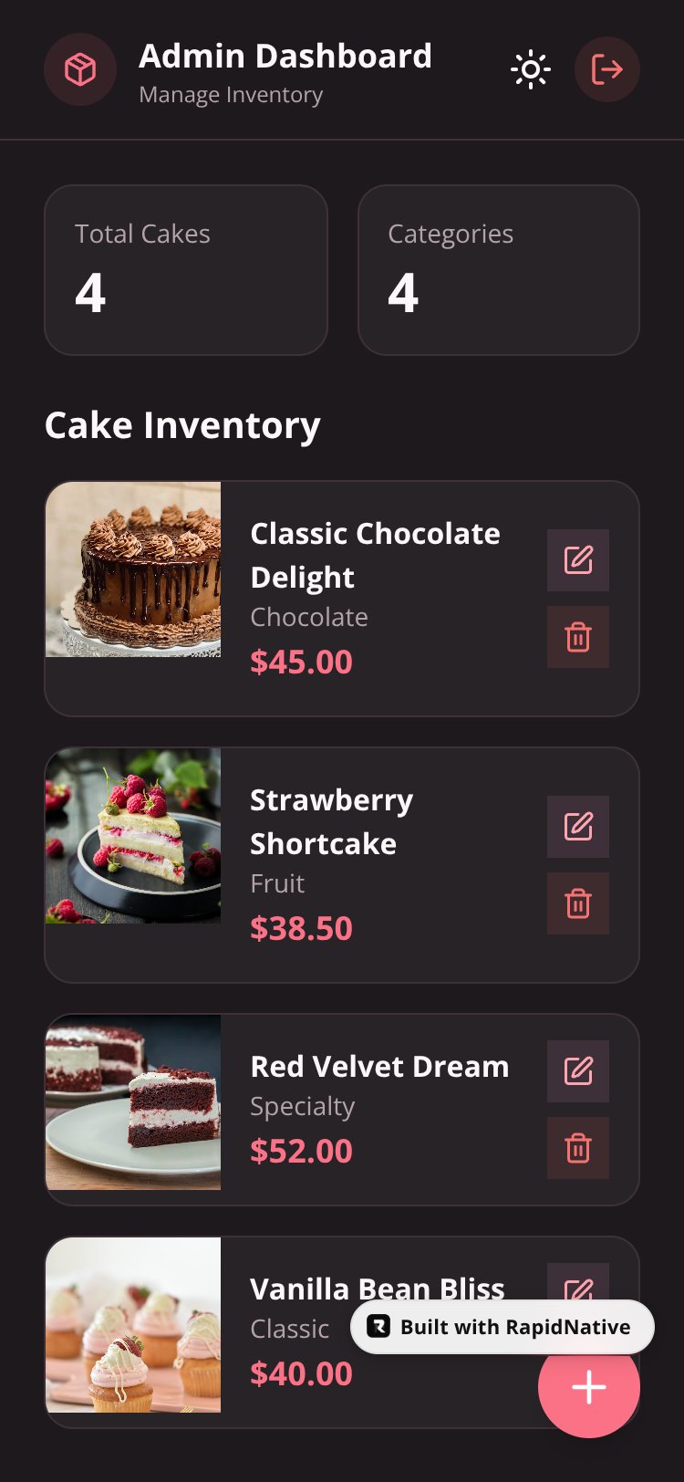 SweetDelights screen 2