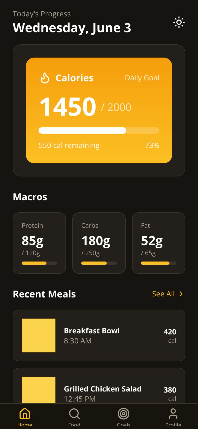 MyApp screen 1
