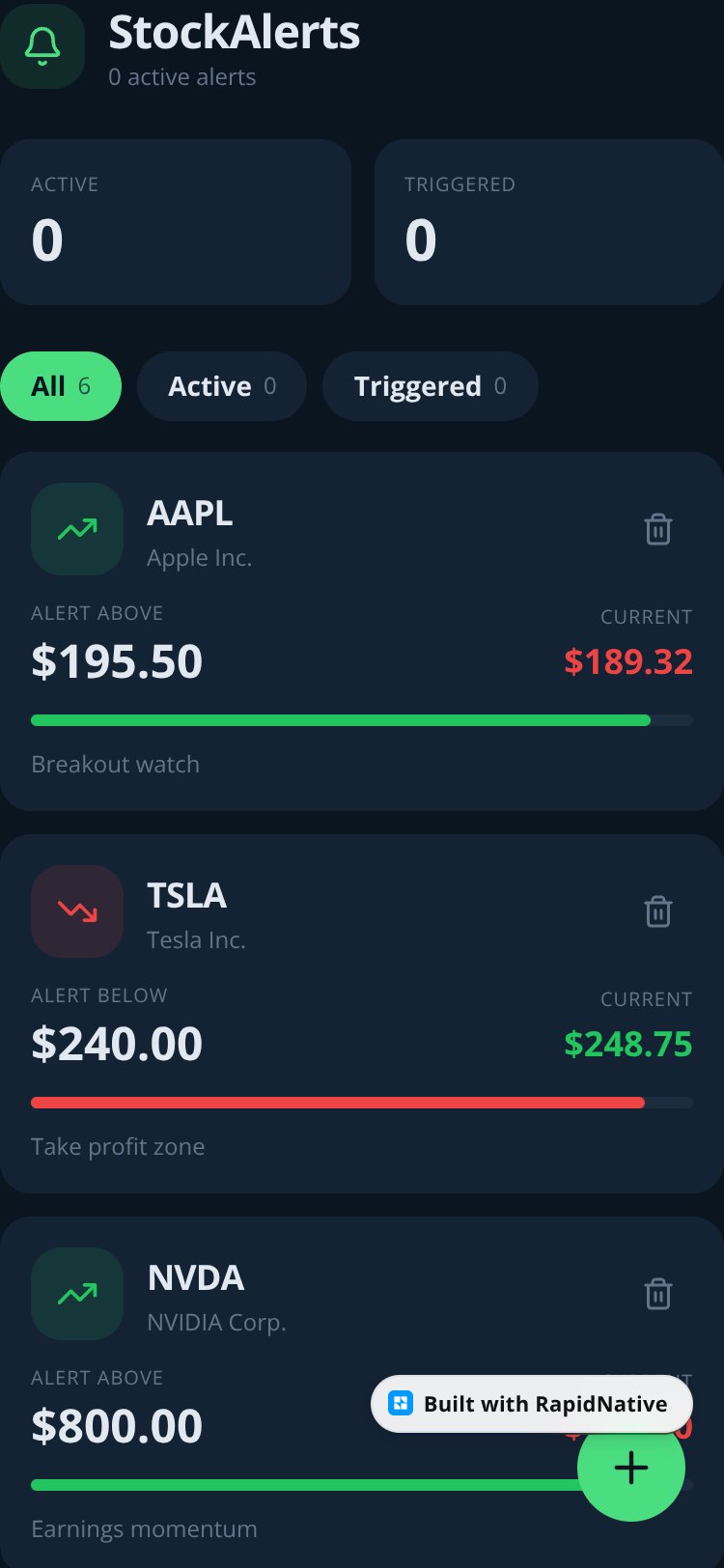 StockAlerts screen 3