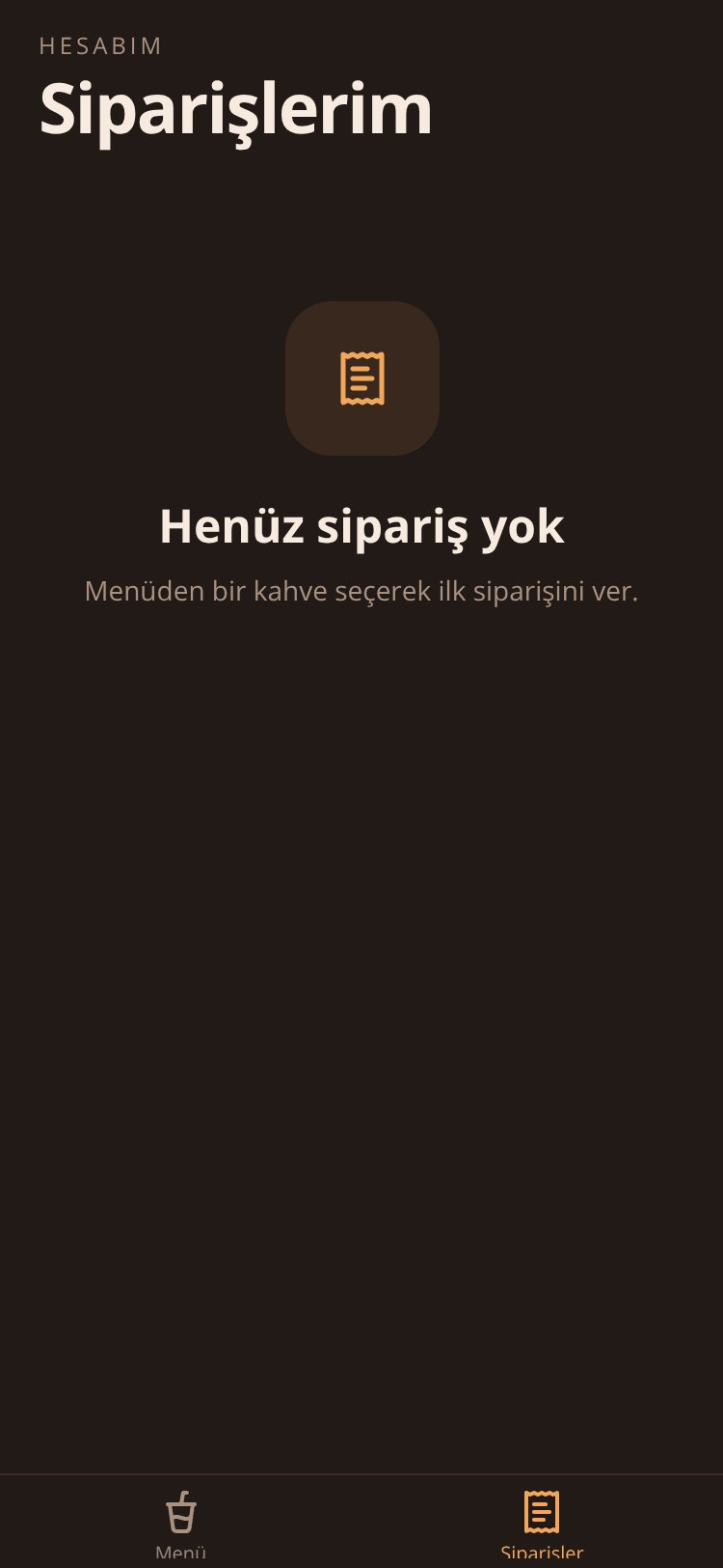 Kahve Sipariş screen 4