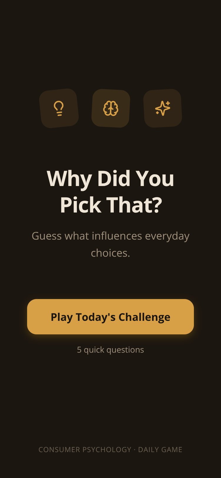 Why Did You Pick That? screen 1