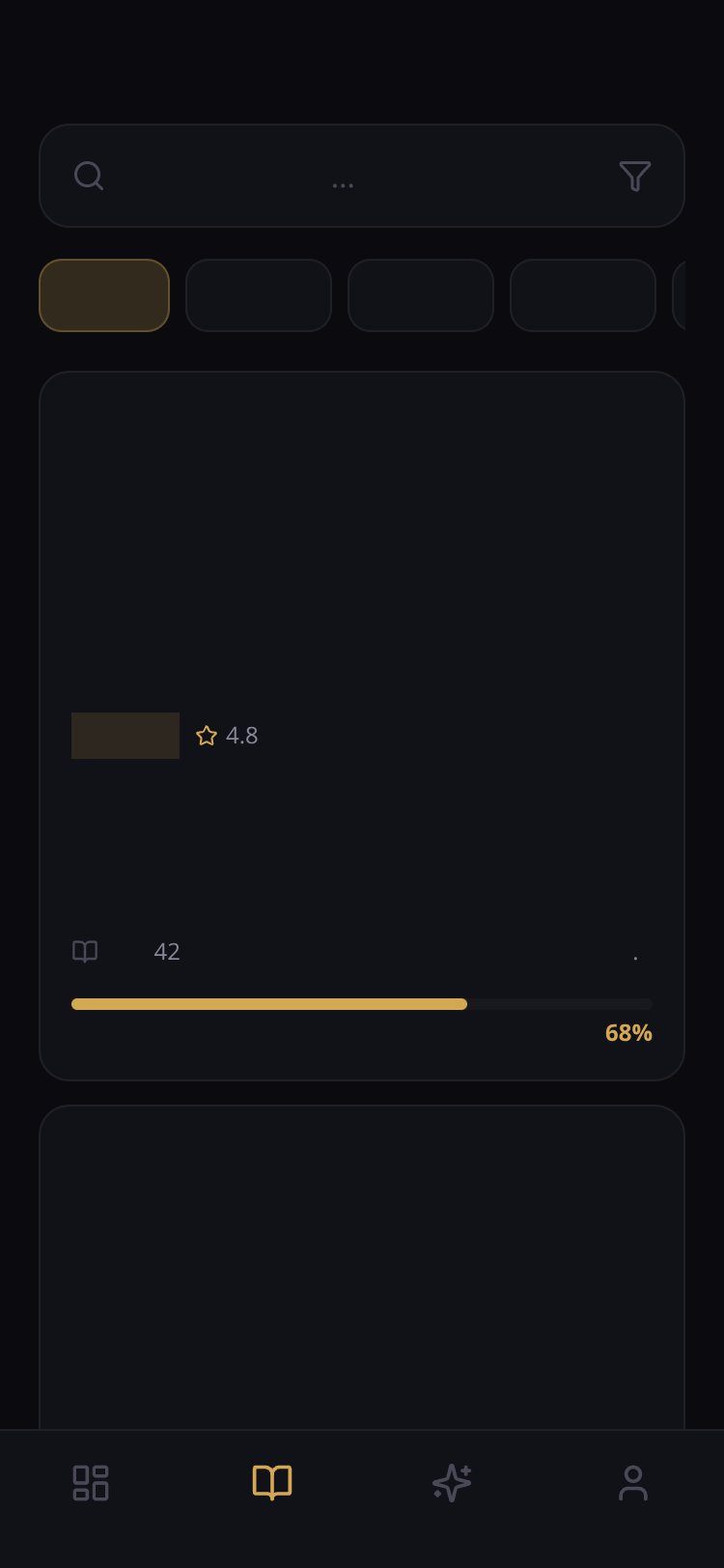 Mastery Academy screen 2