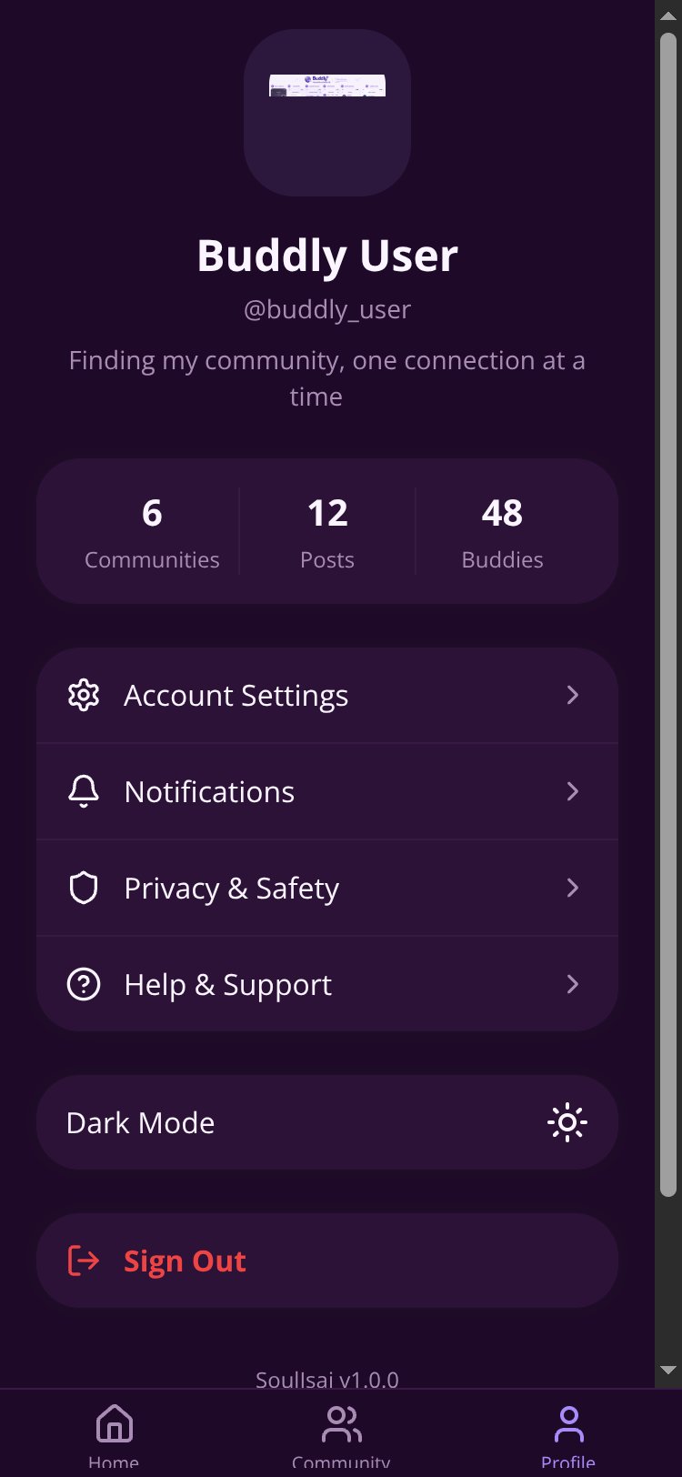 Buddly screen 5