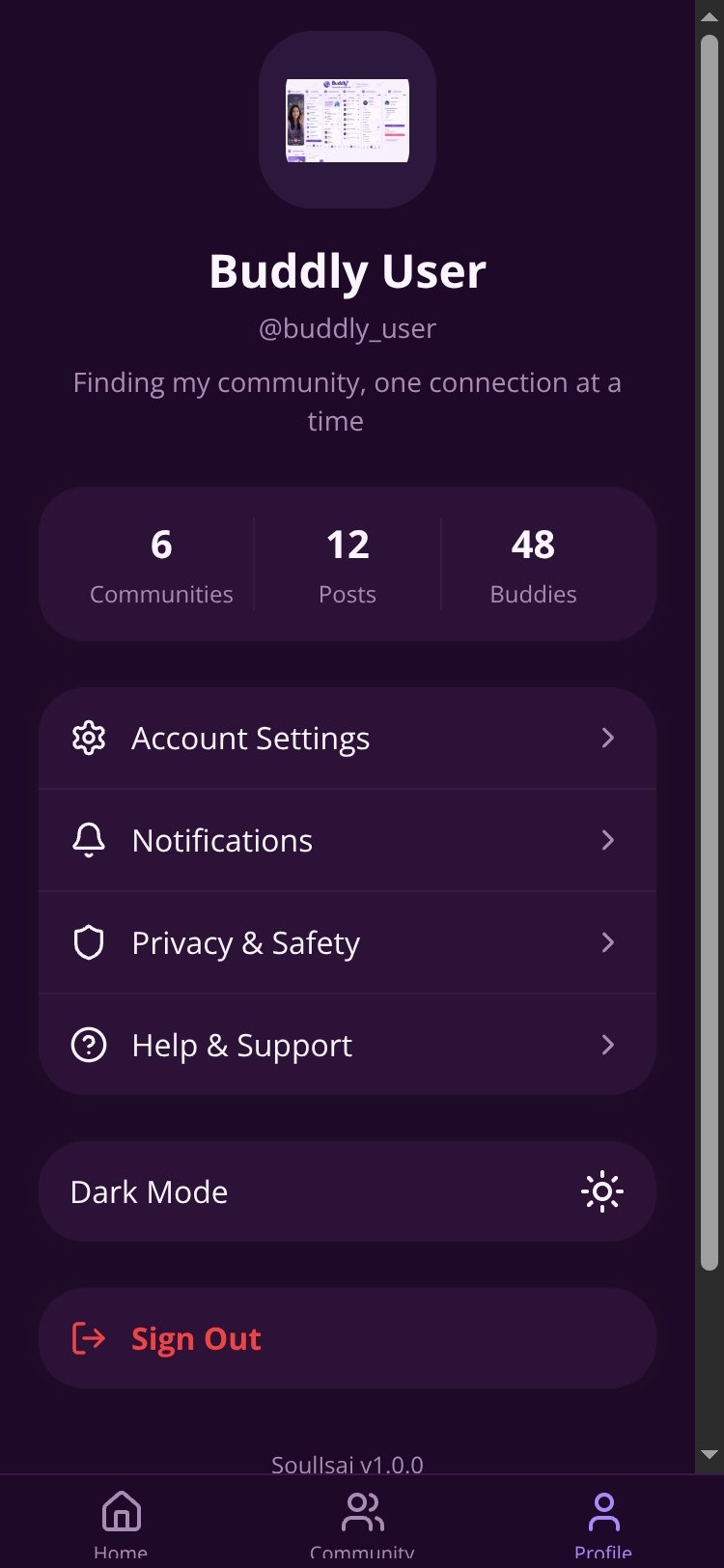 Buddly screen 5