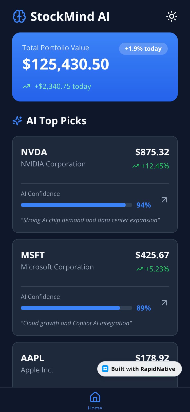StockMind AI Copy screen 1