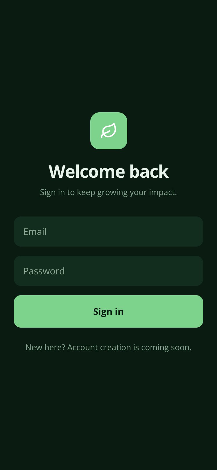 EcoPoints screen 1