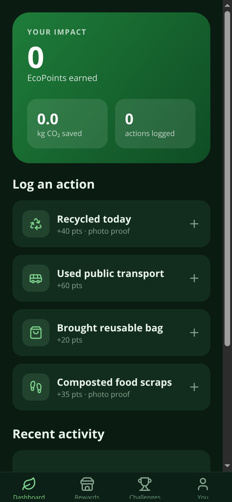 EcoPoints screen 3