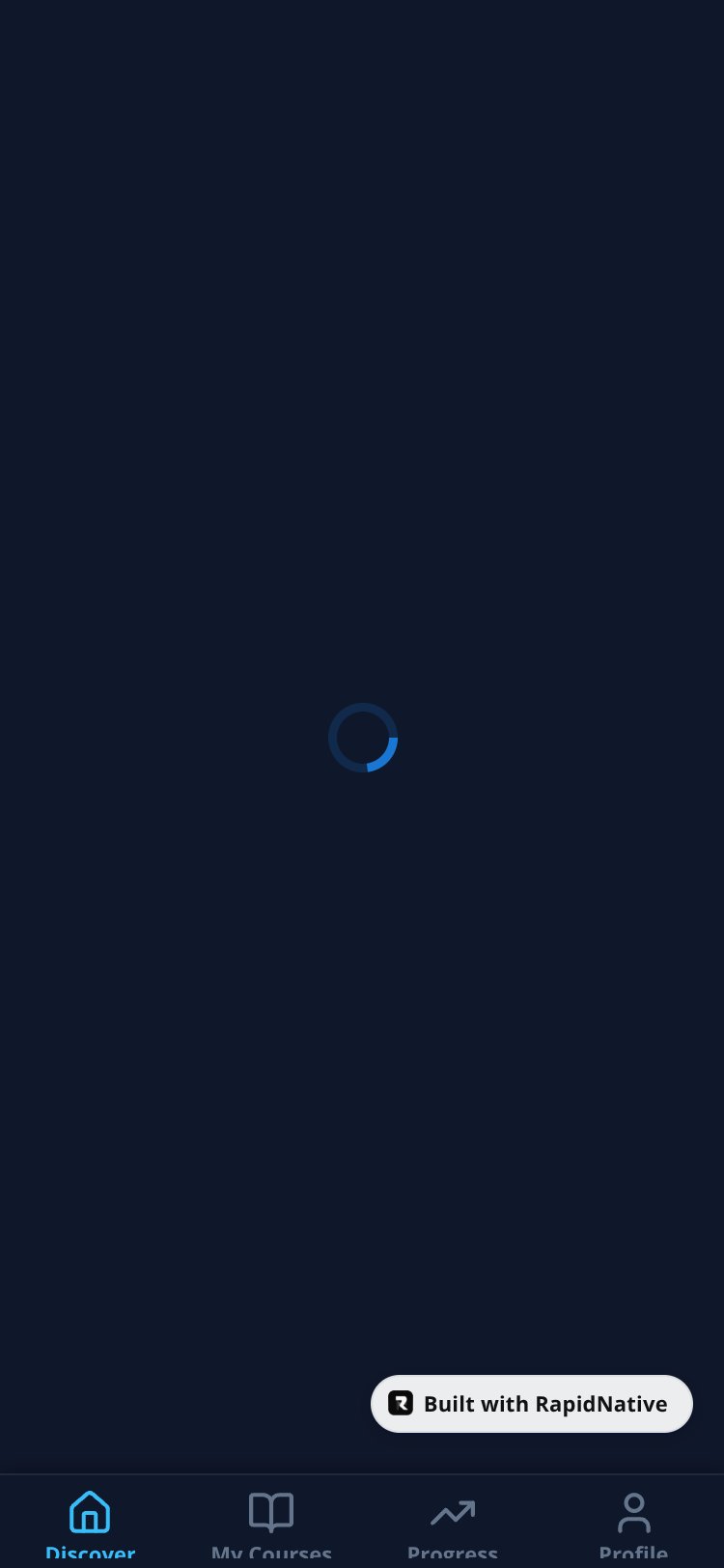E Learning App screen 4