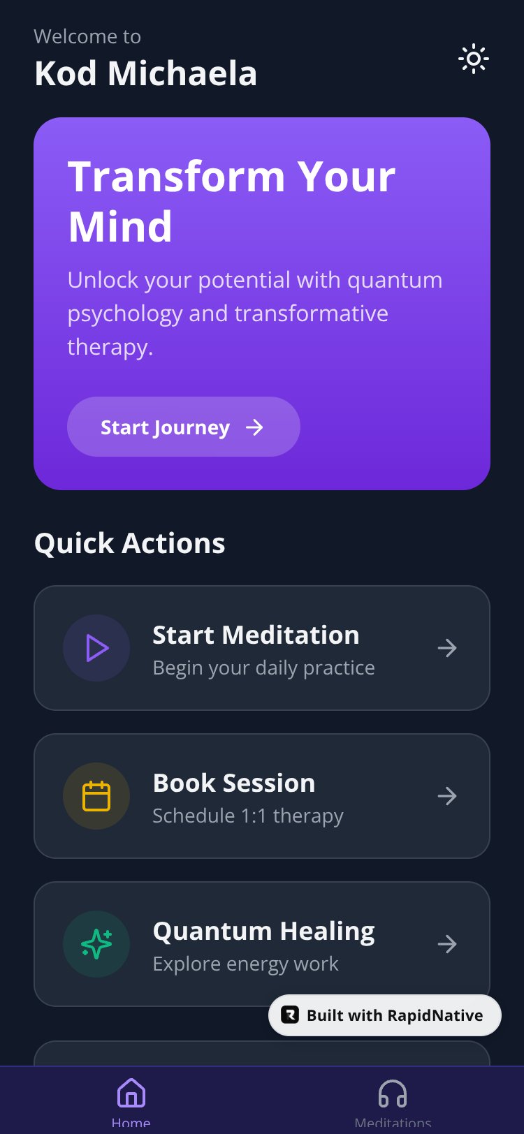 Transformation Center screen 2