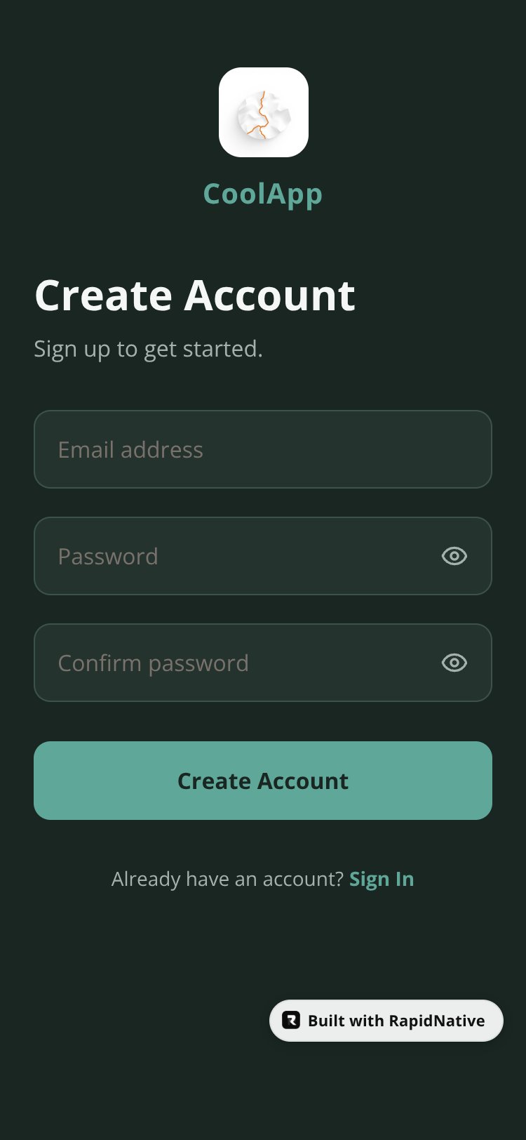 CoolApp screen 2