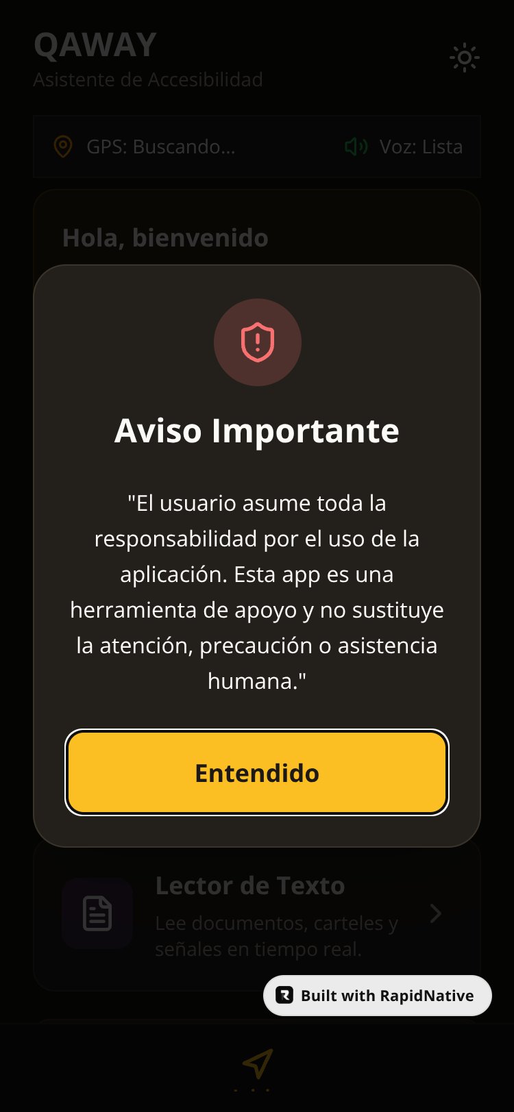 QAWAY screen 1