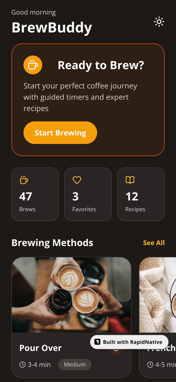 BrewBuddy ☕ Copy screen 1