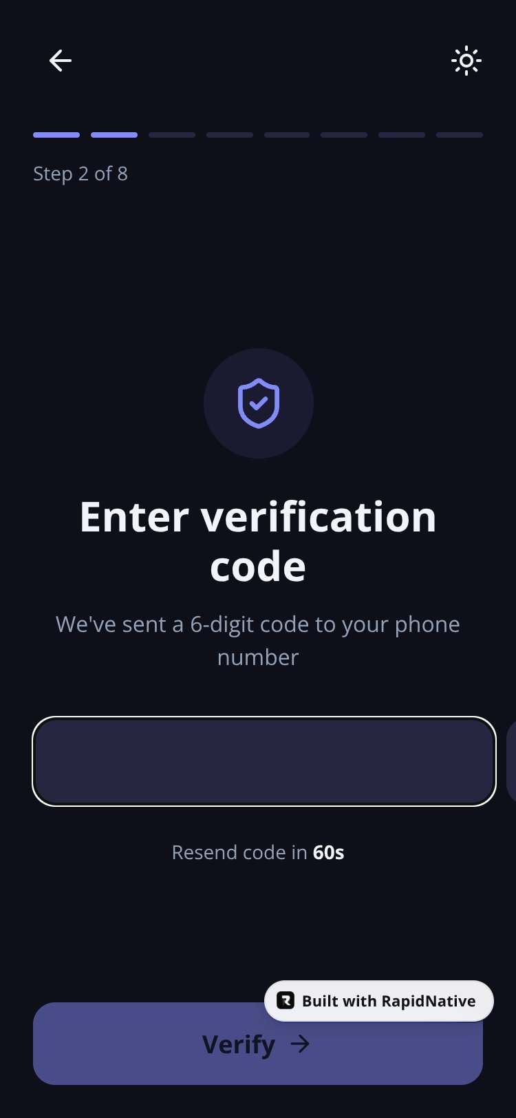 OnboardFlow screen 2