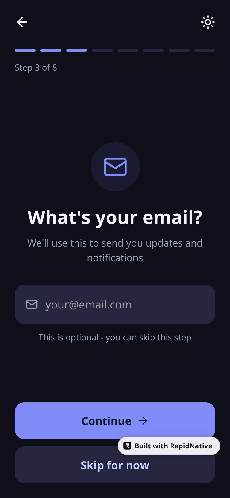 OnboardFlow screen 3