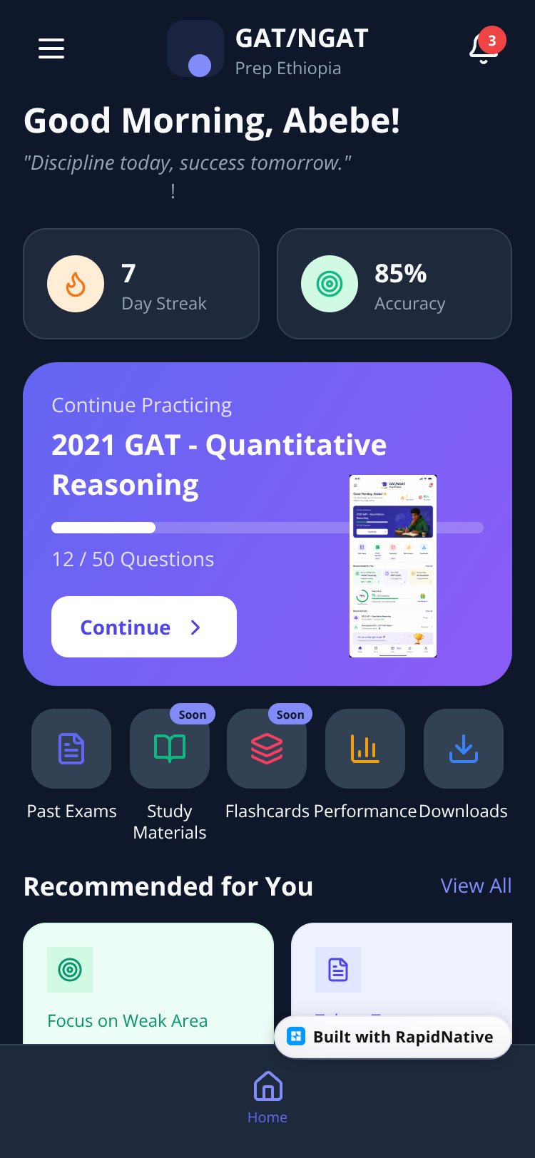 MyApp screen 1