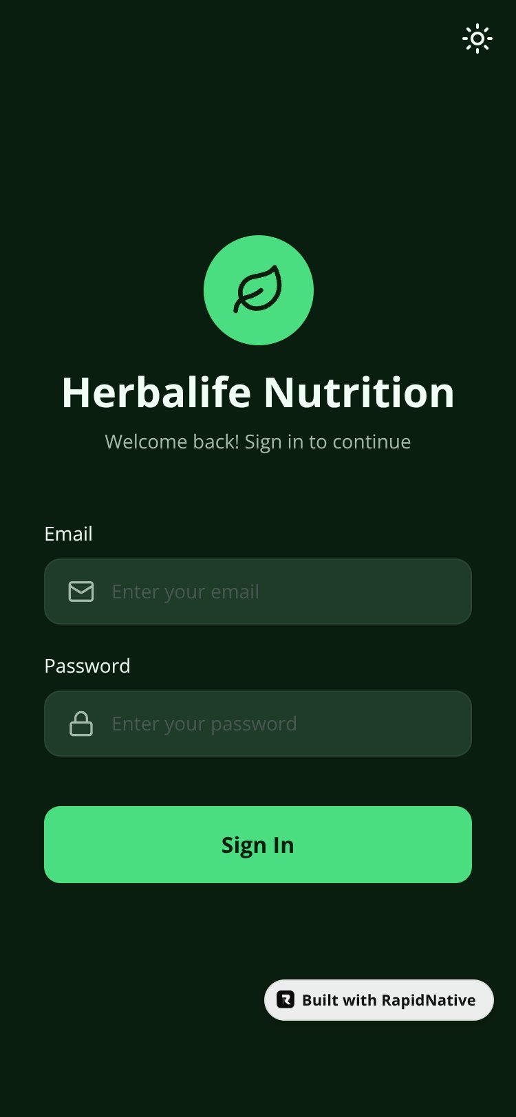 Herbalife Nutrition Hub screen 1