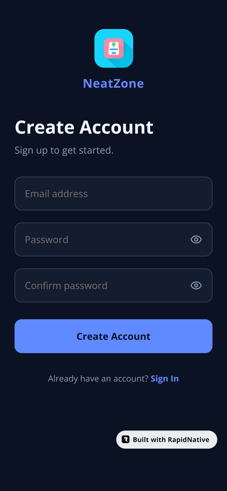 NeatZone screen 2