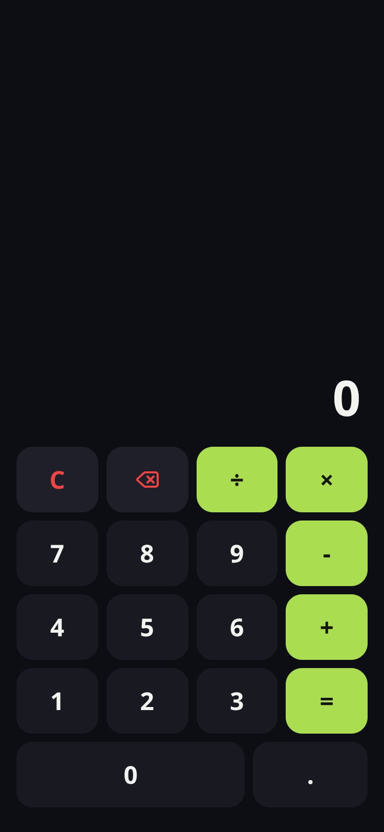 Calc screen 1