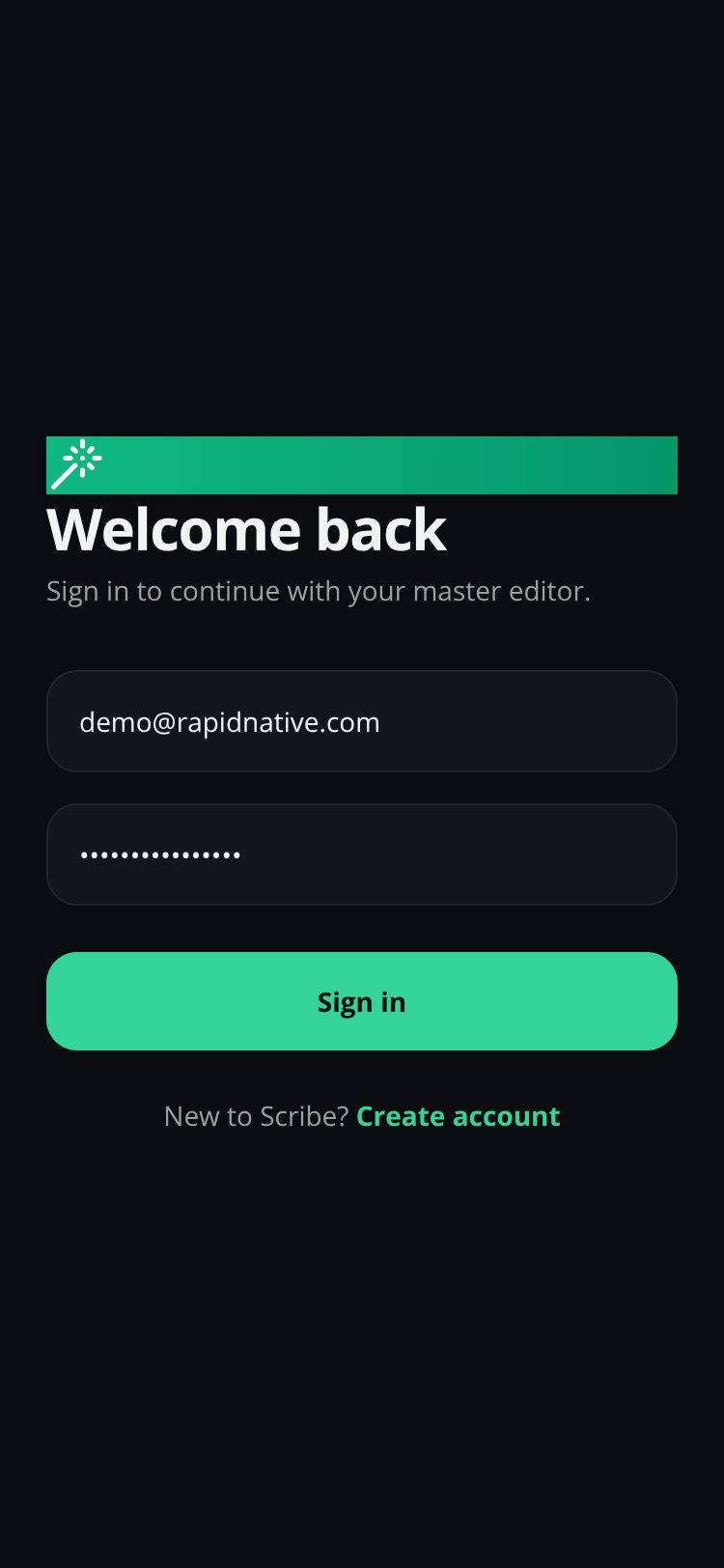 Scribe screen 1