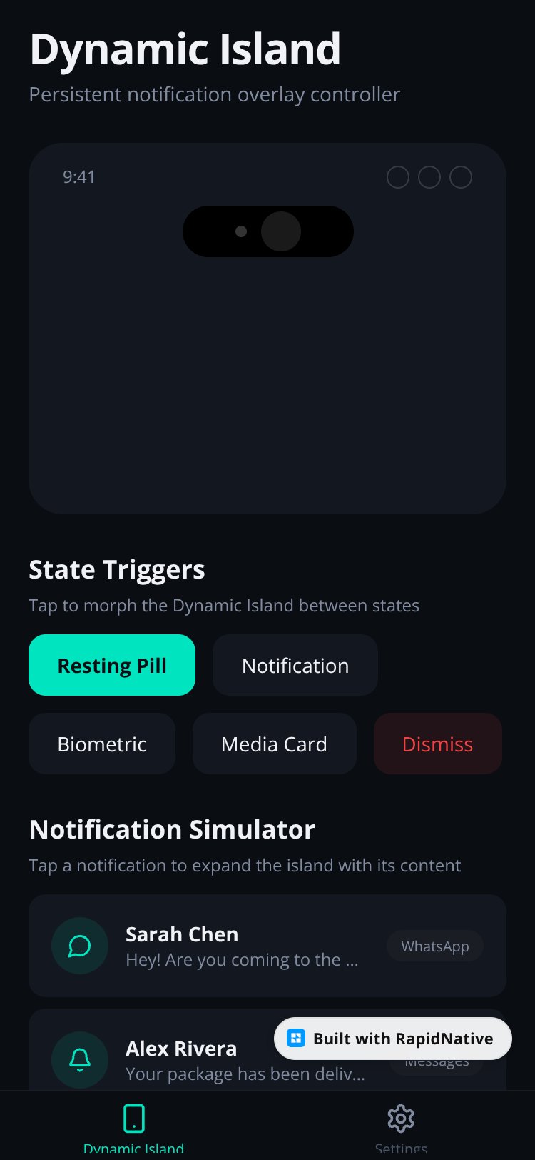 Dynamic Island screen 1