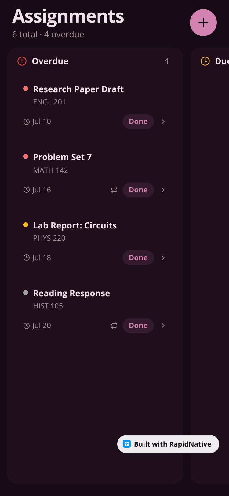 TaskBoard screen 2
