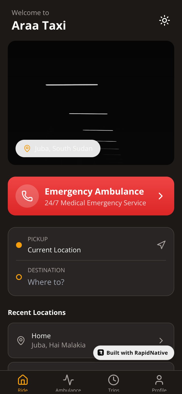 Araa Taxi screen 1