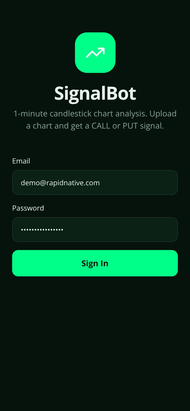 SignalBot screen 1