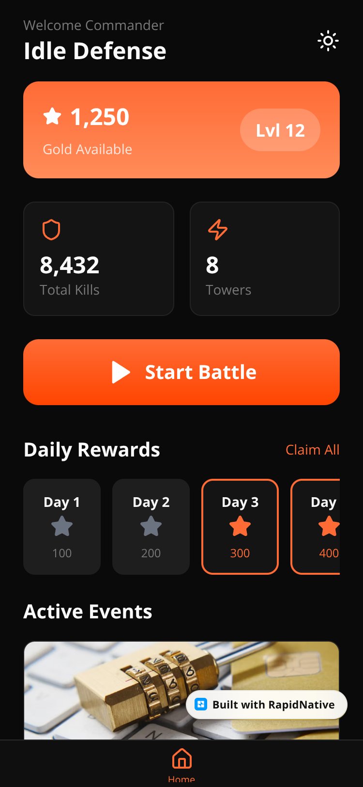 Tower Defense Idle screen 1