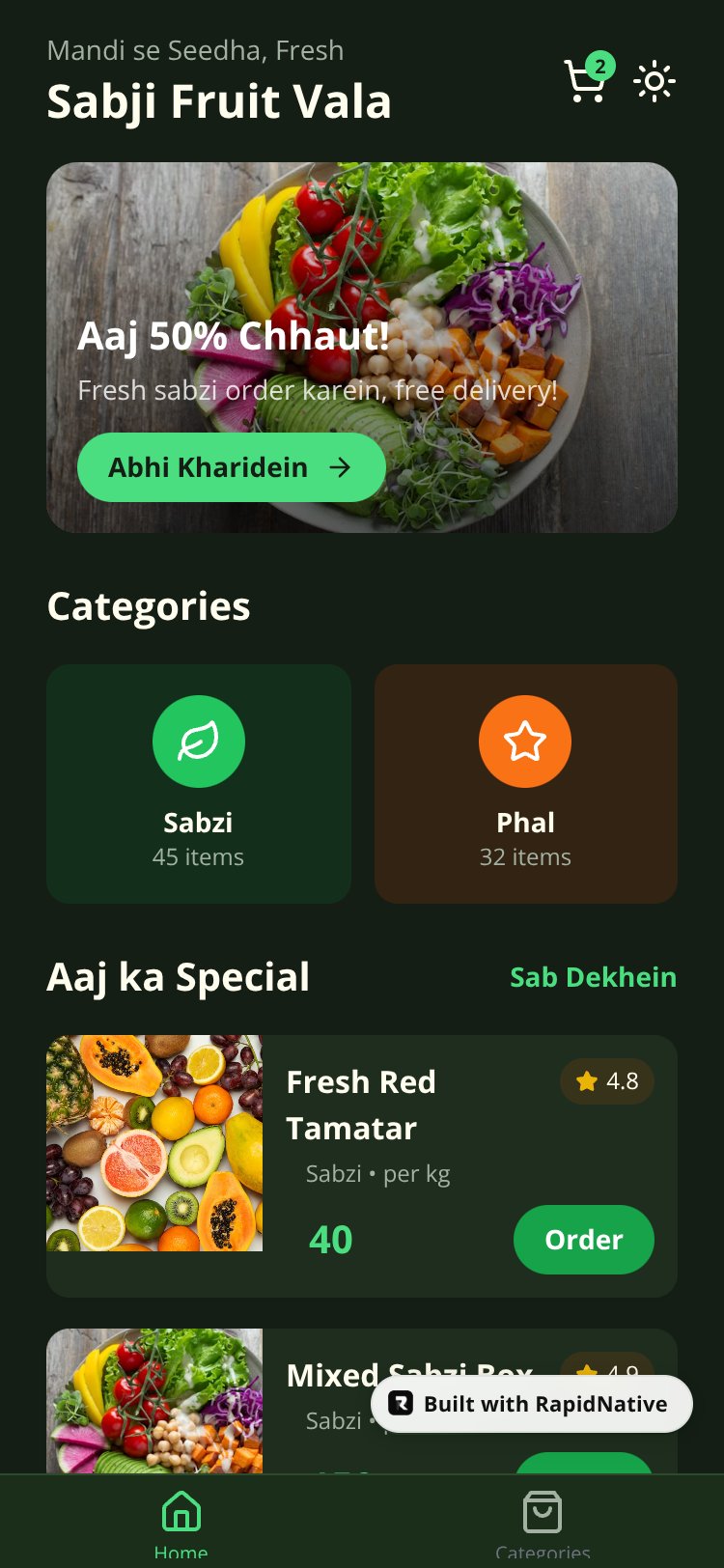 FreshMart screen 2