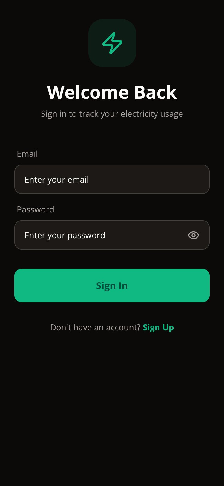 Electricity Calculator screen 1