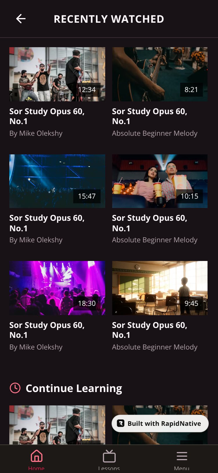 Guitar Tricks screen 1