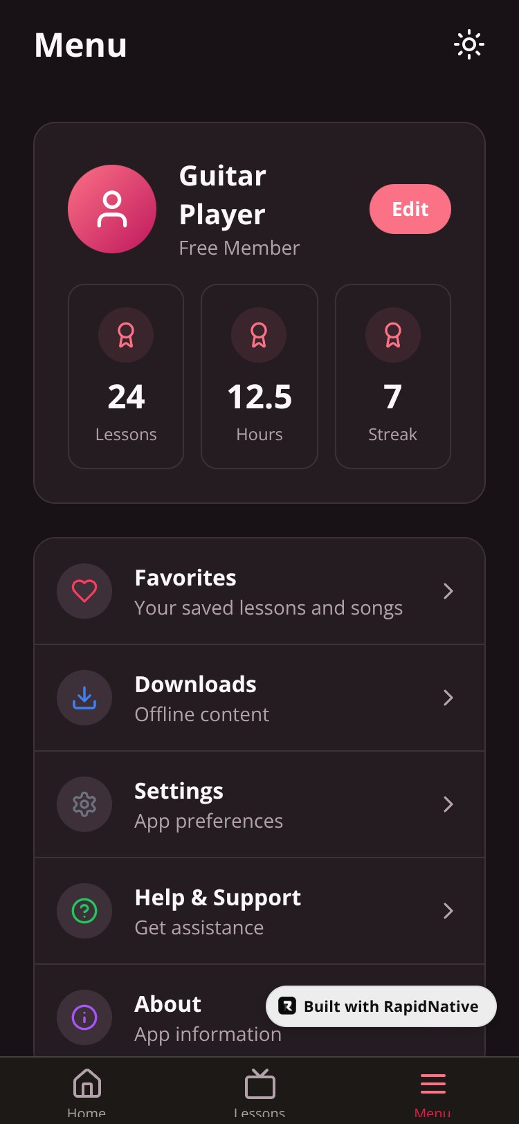 Guitar Tricks screen 3