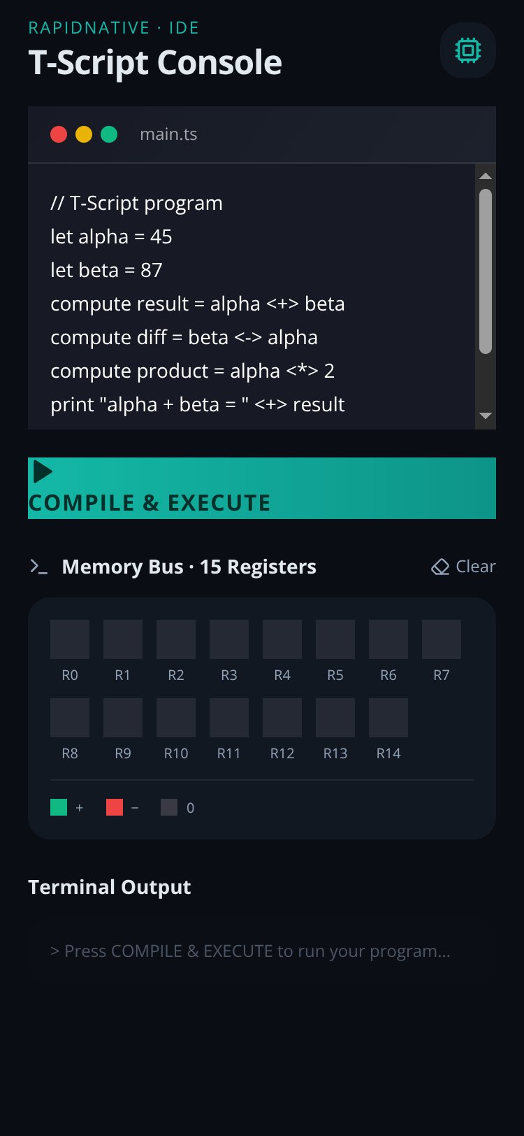 TScript IDE screen 2