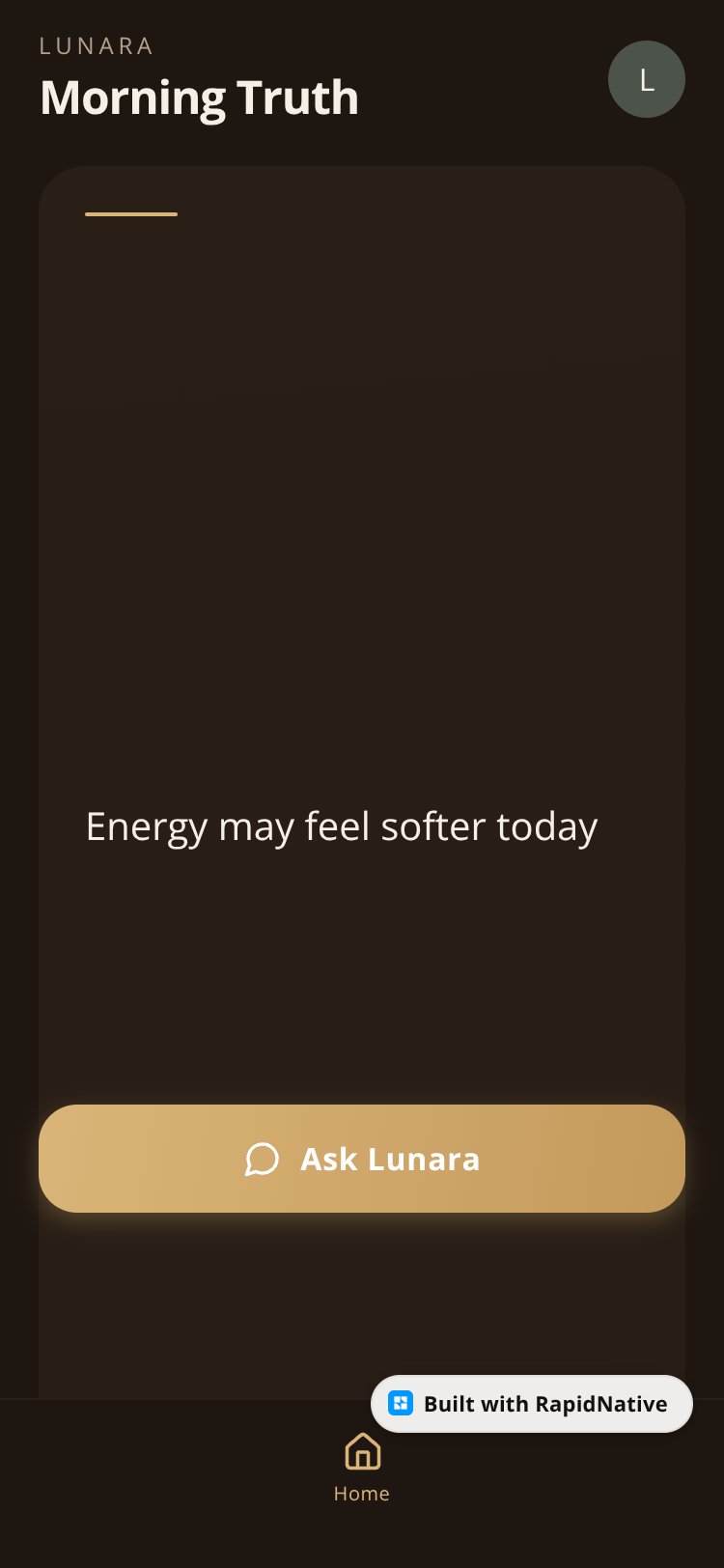 Lunara screen 1