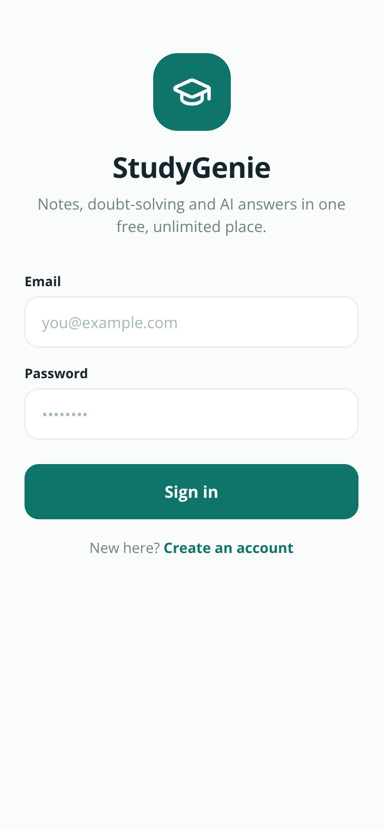 RapidNative App screen 1