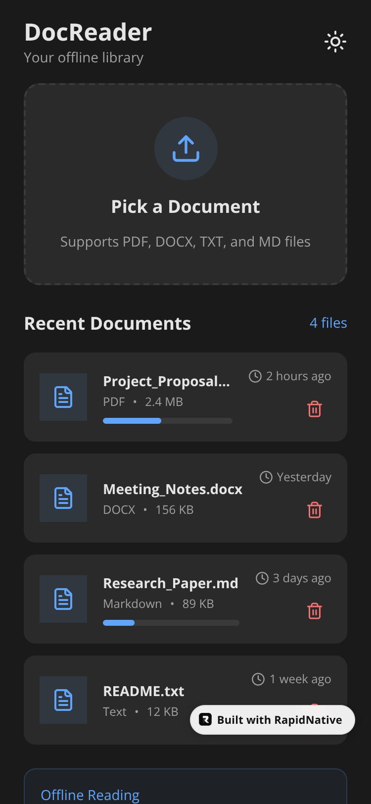 DocReader Pro screen 1