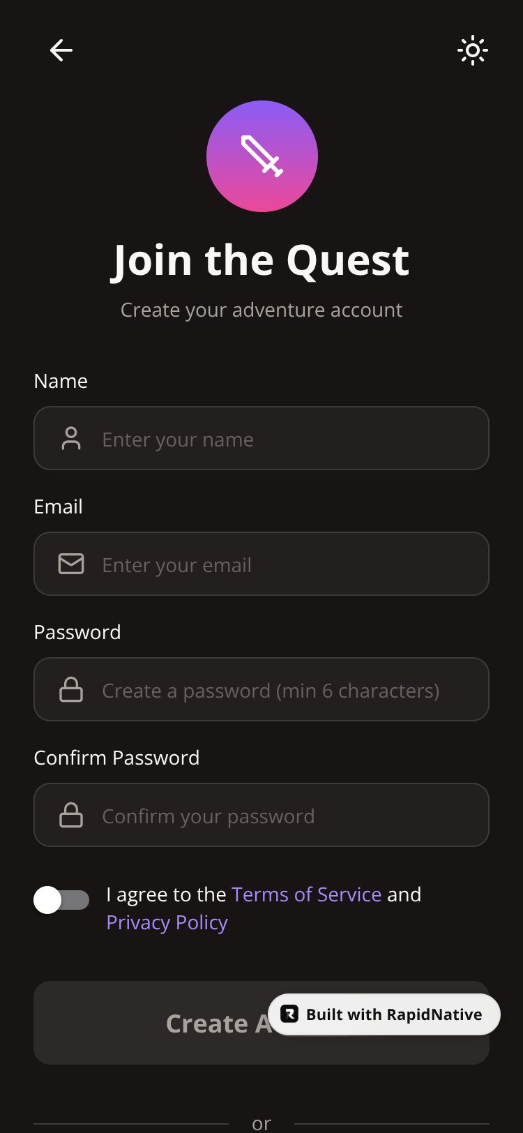 SideQuest screen 1