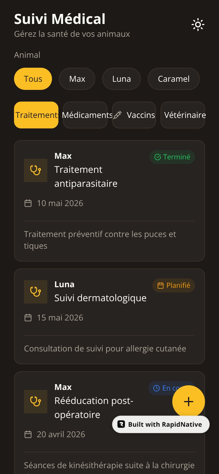 PetCare screen 4